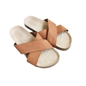 Old Navy Brown Cross Strap Cork Sandals
